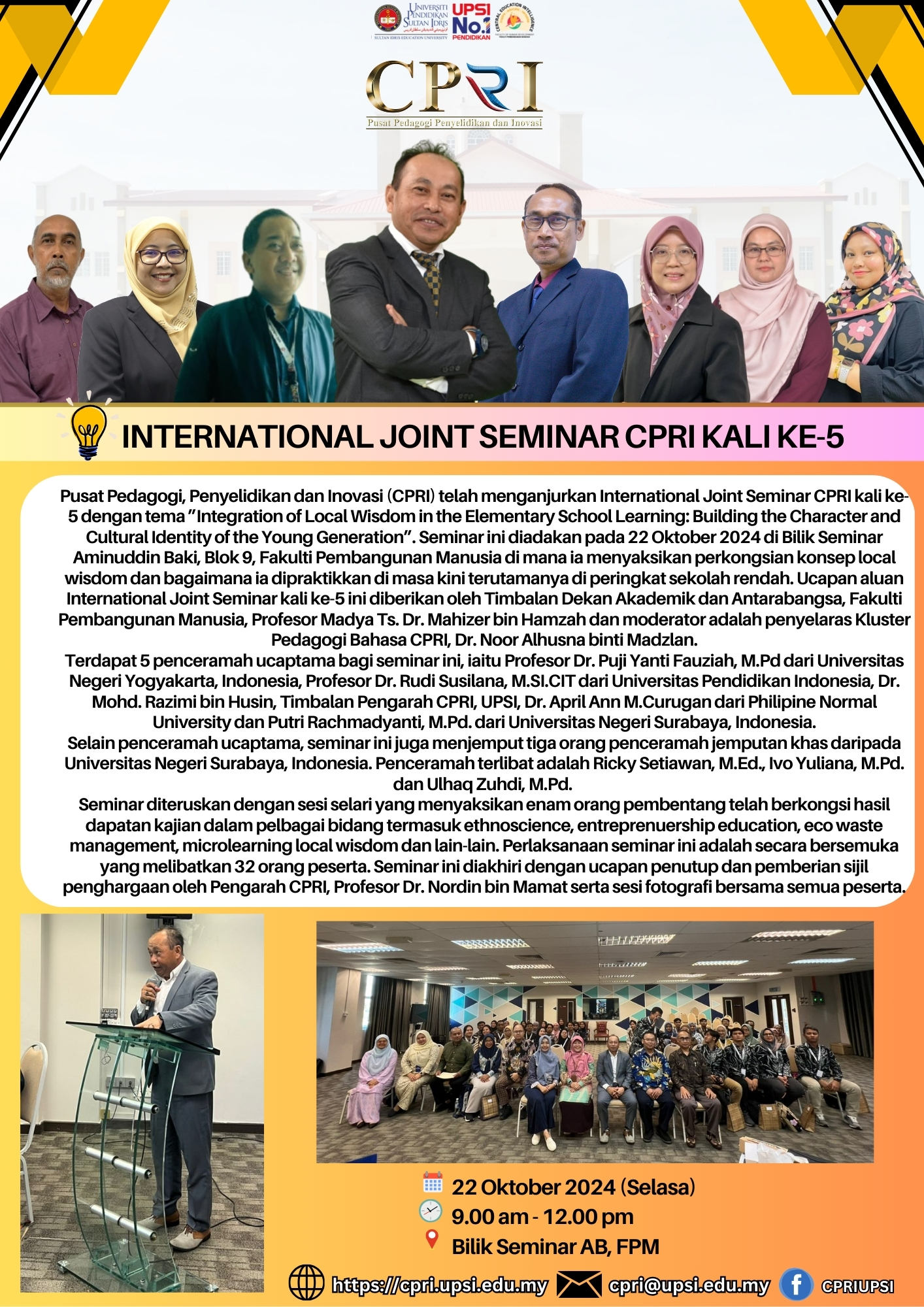 _INTERNATIONAL JOINT SEMINAR CPRI KALI KE-5