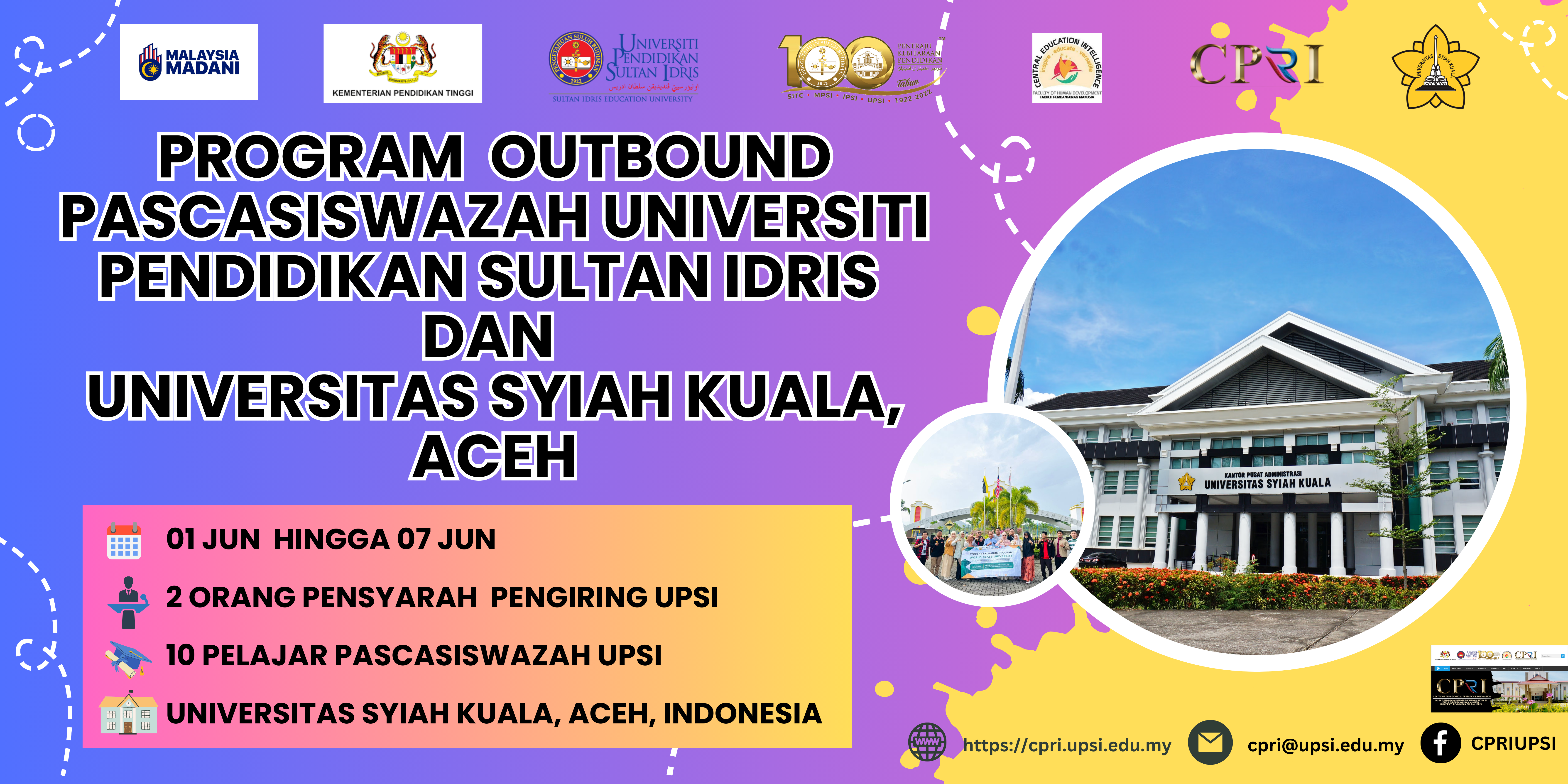 POSTER PROGRAM OUTBOUND PASCASISWAZAH UPSI DAN USK